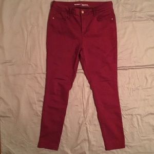 Old Navy maroon Rockstar skinny jeans